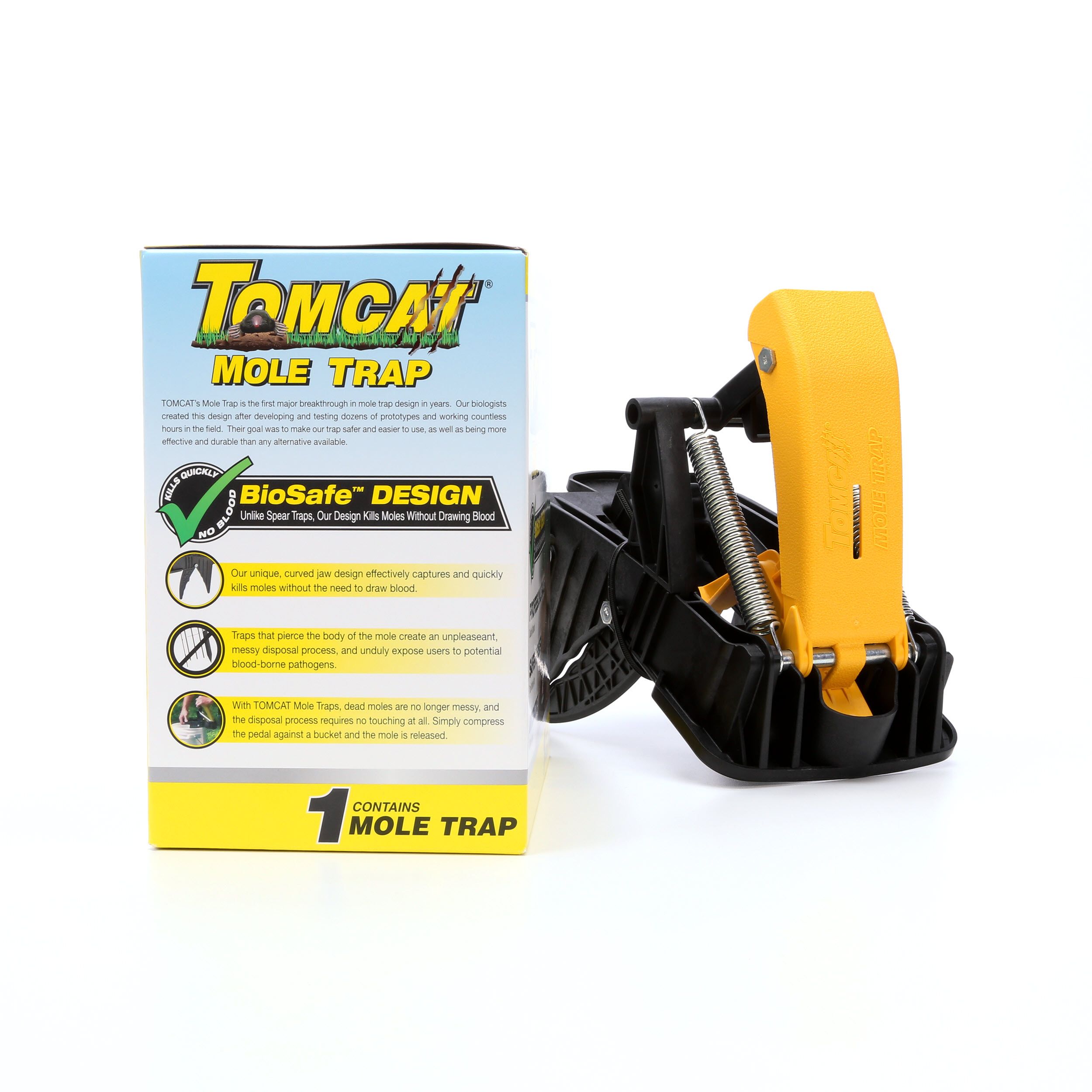 Tomcat Mole Trap BioSafe Design Professional Grade Safer Easier - No Blood